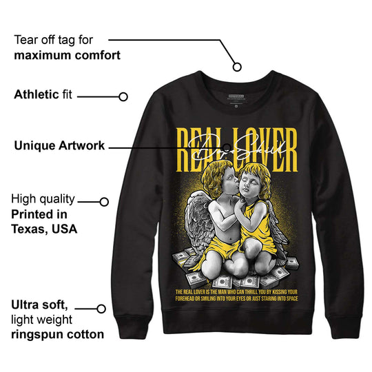 Black Tour Yellow AJ 4 Thunder DopeSkill Sweatshirt Real Lover Graphic