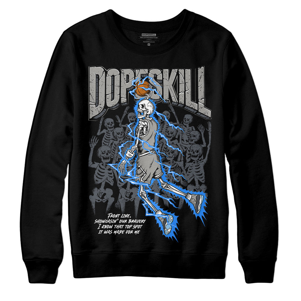 Cool Grey 11s DopeSkill Sweatshirt Thunder Dunk Graphic