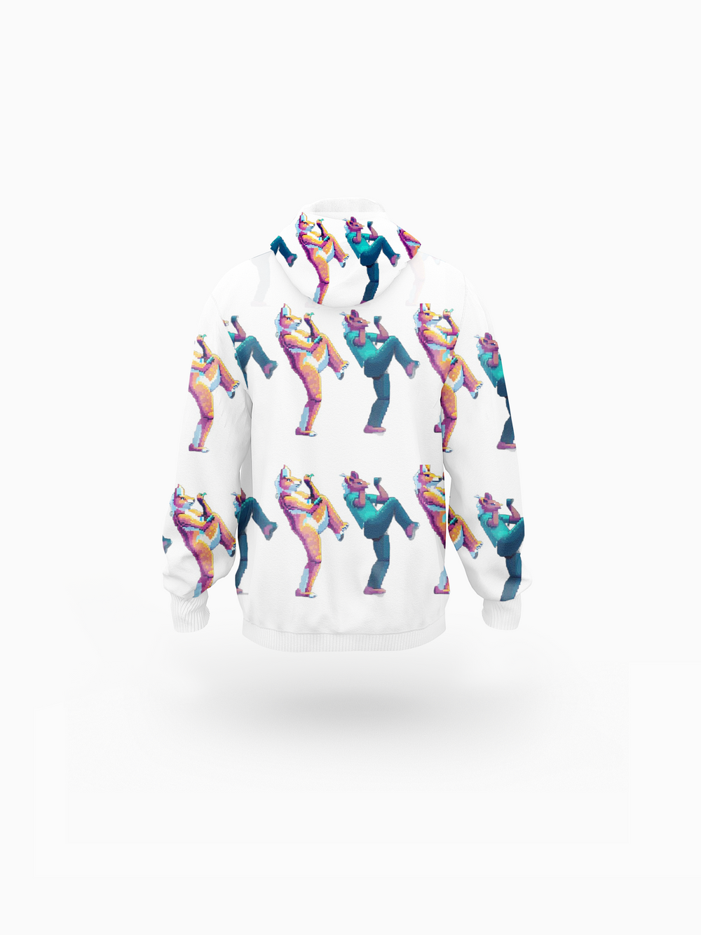 Kangaroo Dance All-Over Print Unisex Plus Fleece Pullover Hoodie