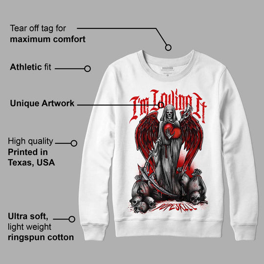 Red Cement 4S DopeSkill Sweatshirt New I'm Loving It Graphic