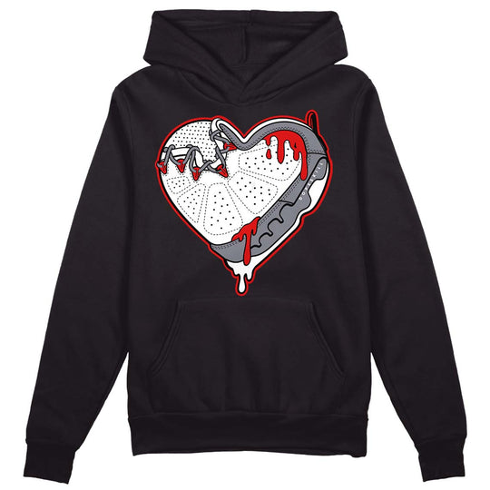 Fire Red 9s DopeSkill Hoodie Sweatshirt Heart AJ 9 Graphic