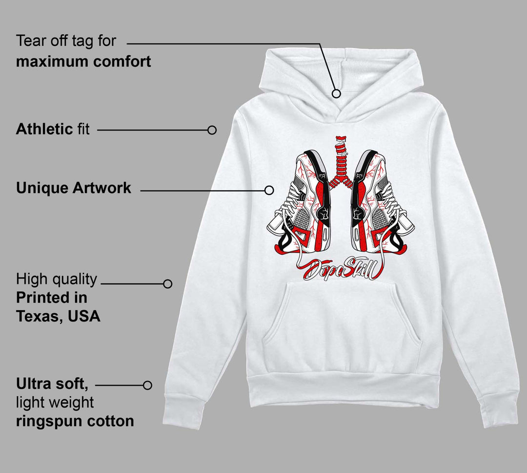 Red Cement 4S DopeSkill Hoodie Sweatshirt Breathe Graphic