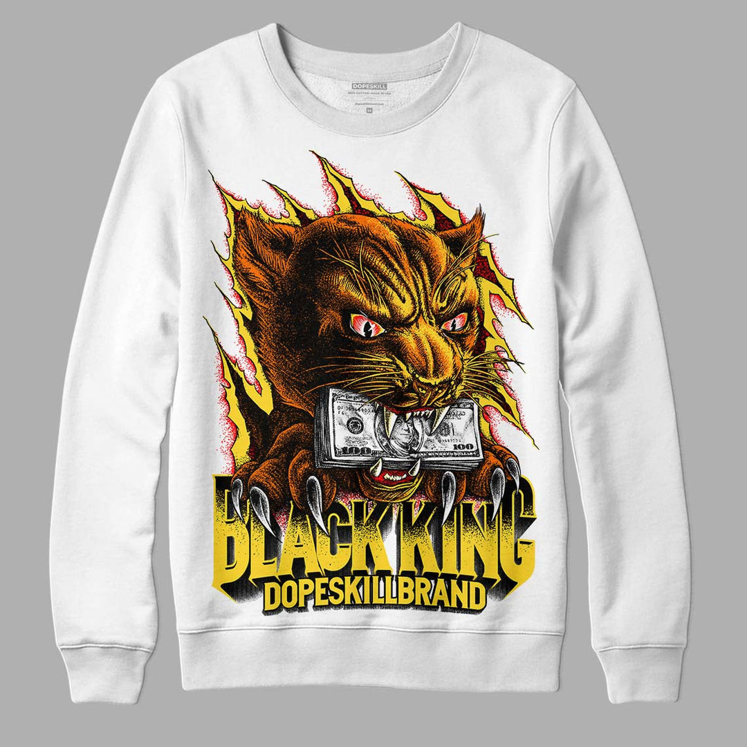 Black Tour Yellow AJ 4 Thunder DopeSkill Sweatshirt Black King Graphic