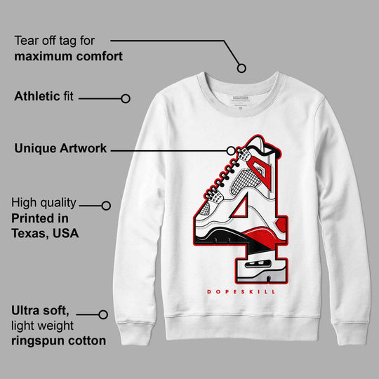 Red Cement 4S DopeSkill Sweatshirt No.4 Graphic