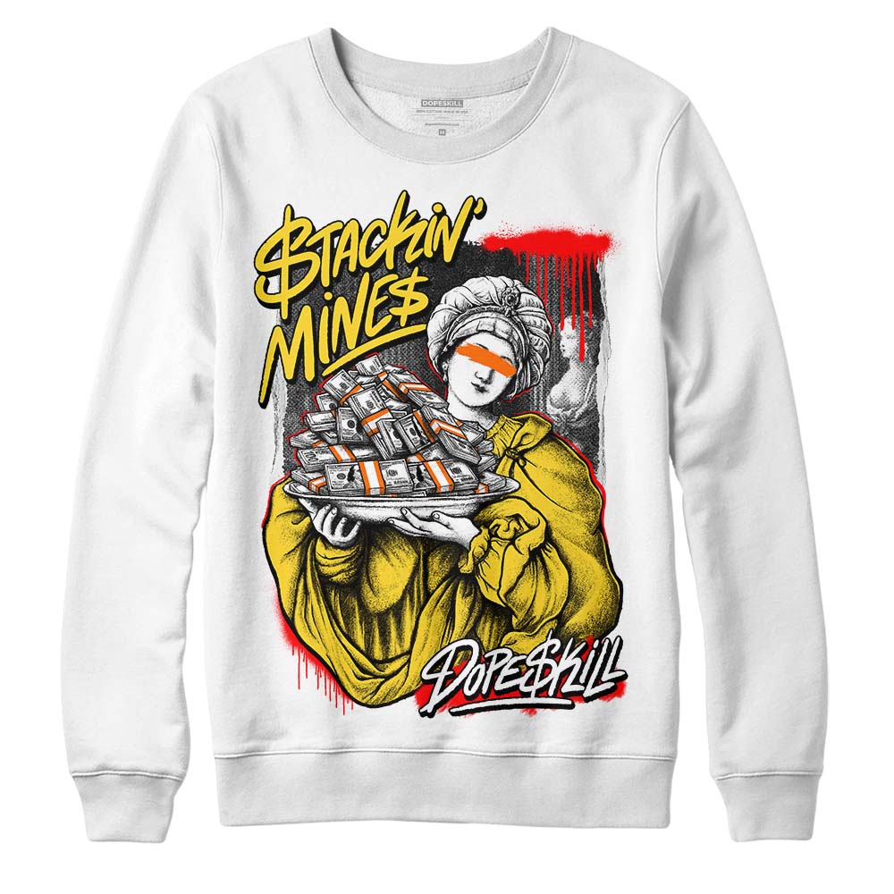 Black Tour Yellow AJ 4 Thunder DopeSkill Sweatshirt Stackin Mines Graphic