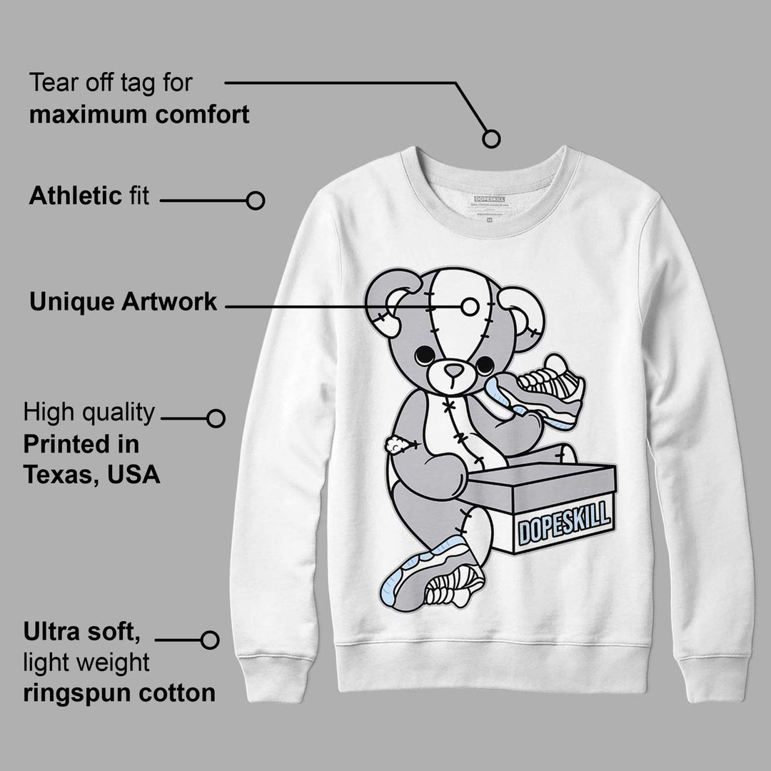 Cement Grey 11s DopeSkill Sweatshirt Sneakerhead BEAR Graphic