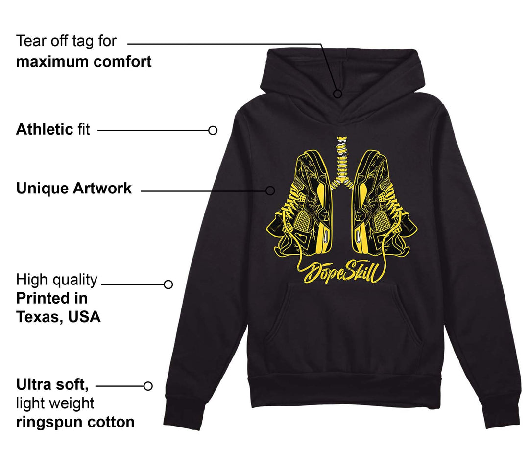 Black Tour Yellow AJ 4 Thunder DopeSkill Hoodie Sweatshirt Breathe Graphic