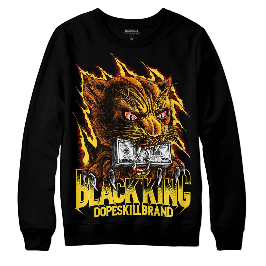 Black Tour Yellow AJ 4 Thunder DopeSkill Sweatshirt Black King Graphic