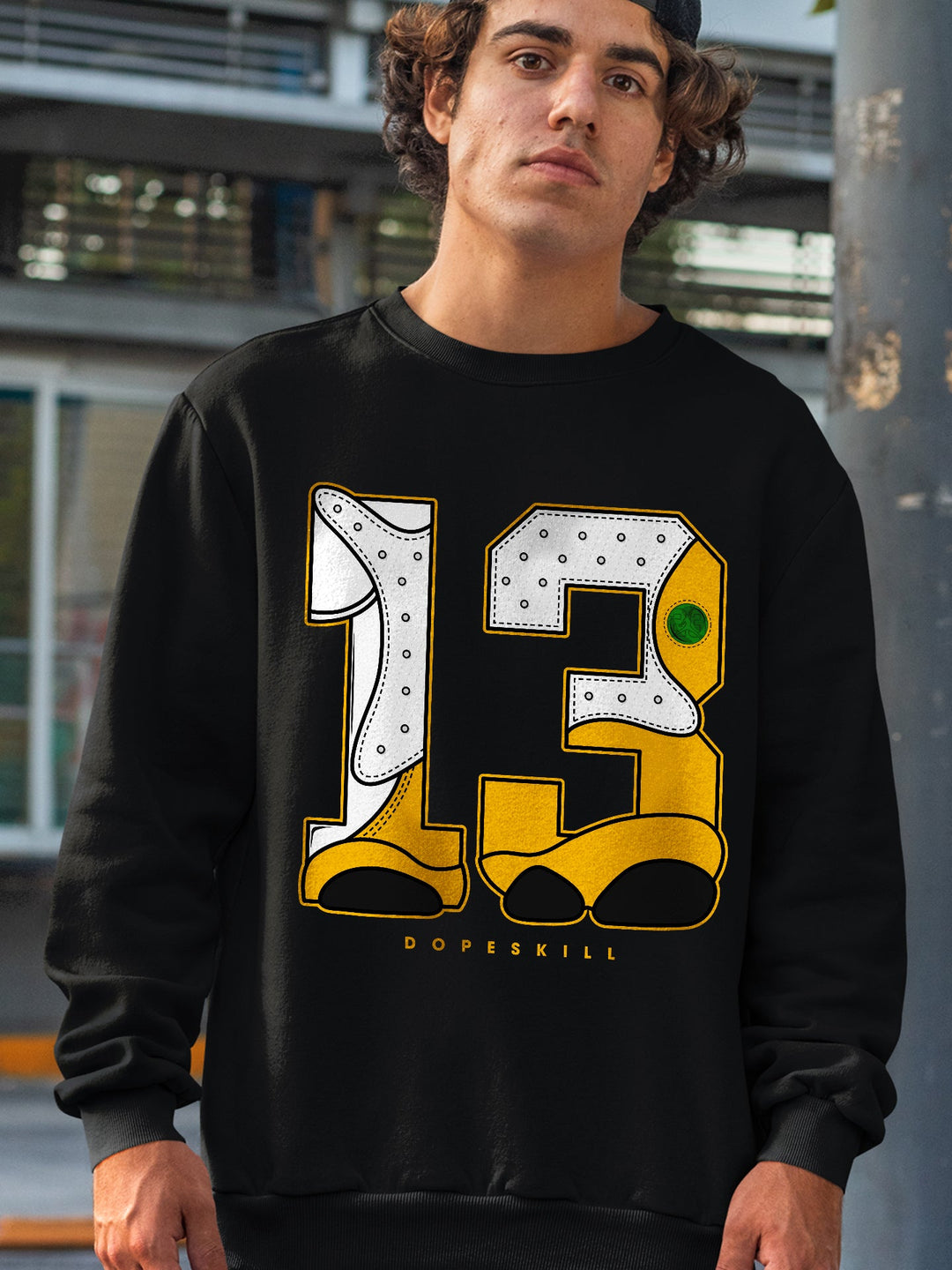 AJ 13 Del Sol DopeSkill Sweatshirt No.13 Graphic