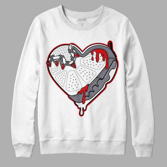 Fire Red 9s DopeSkill Sweatshirt Heart AJ 9 Graphic