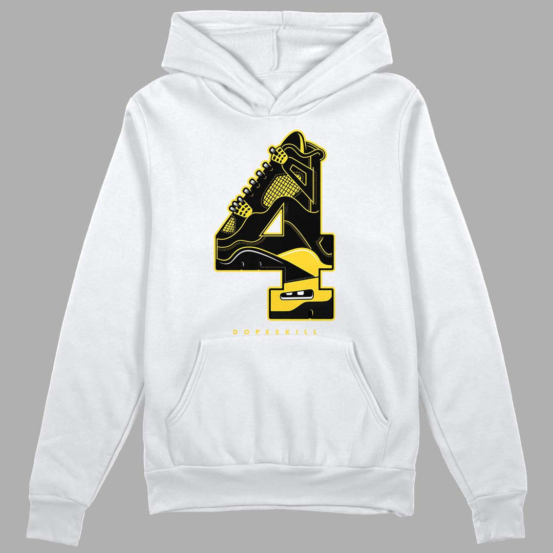 Black Tour Yellow AJ 4 Thunder DopeSkill Hoodie Sweatshirt No.4 Graphic