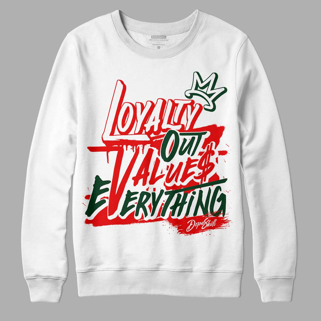 White Fire Red 2s DopeSkill Sweatshirt LOVE Graphic