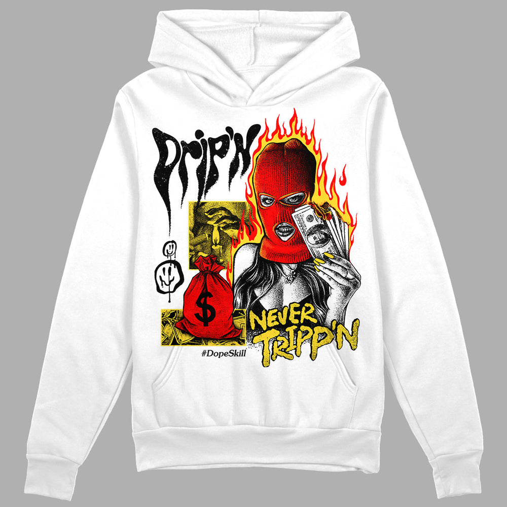 Black Tour Yellow AJ 4 Thunder DopeSkill Hoodie Sweatshirt Drip'n Never Tripp'n Graphic