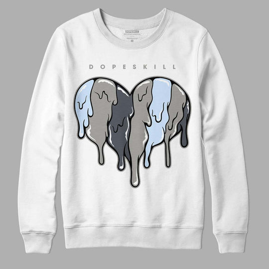 Cool Grey 6s DopeSkill Sweatshirt Slime Drip Heart Graphic