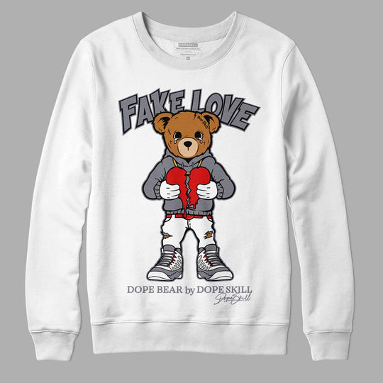 Fire Red 9s DopeSkill Sweatshirt Fake Love Graphic