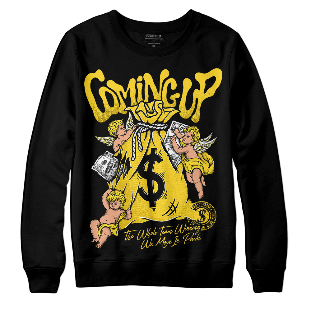 Black Tour Yellow AJ 4 Thunder DopeSkill Sweatshirt Money Bag Coming Up Graphic