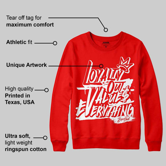 Cherry 11s DopeSkill Varsity Red Sweatshirt LOVE Graphic