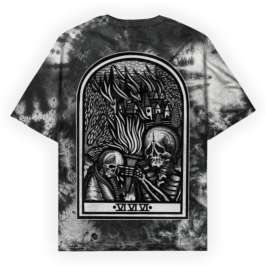 Burn Your Bridges - Oversized T-Shirt (Grey Bleached)