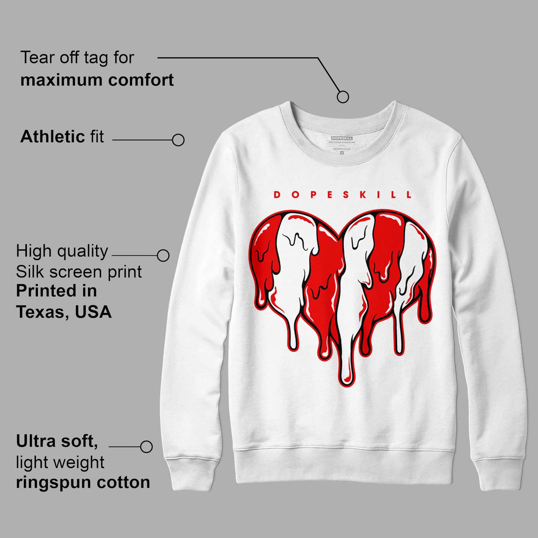 Cherry 11s DopeSkill Sweatshirt Slime Drip Heart Graphic