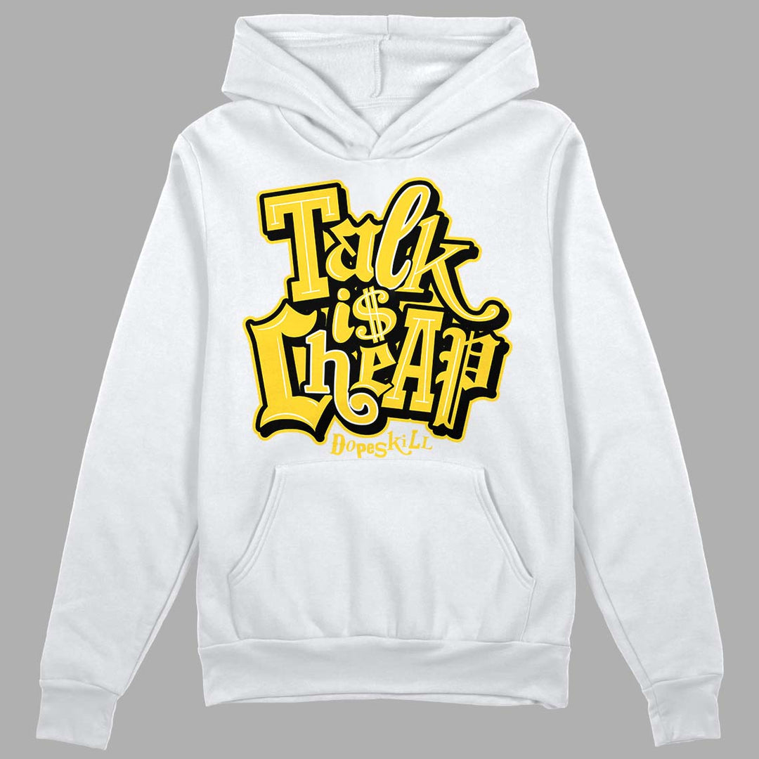 Black Tour Yellow AJ 4 Thunder DopeSkill Hoodie Sweatshirt Talk Is Chip Graphic