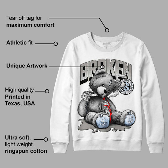 Cool Grey 6s DopeSkill Sweatshirt Sick Bear Graphic