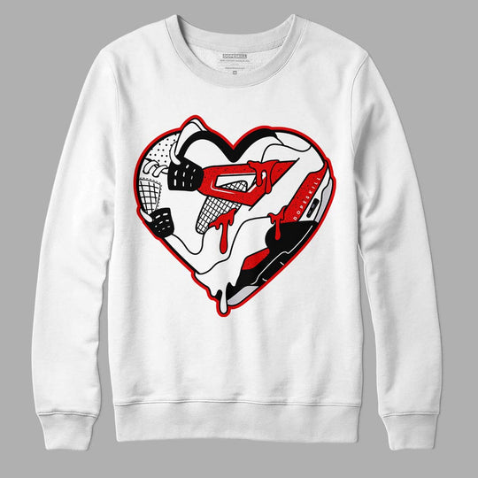 Red Cement 4S DopeSkill Sweatshirt Heart AJ 4 Graphic