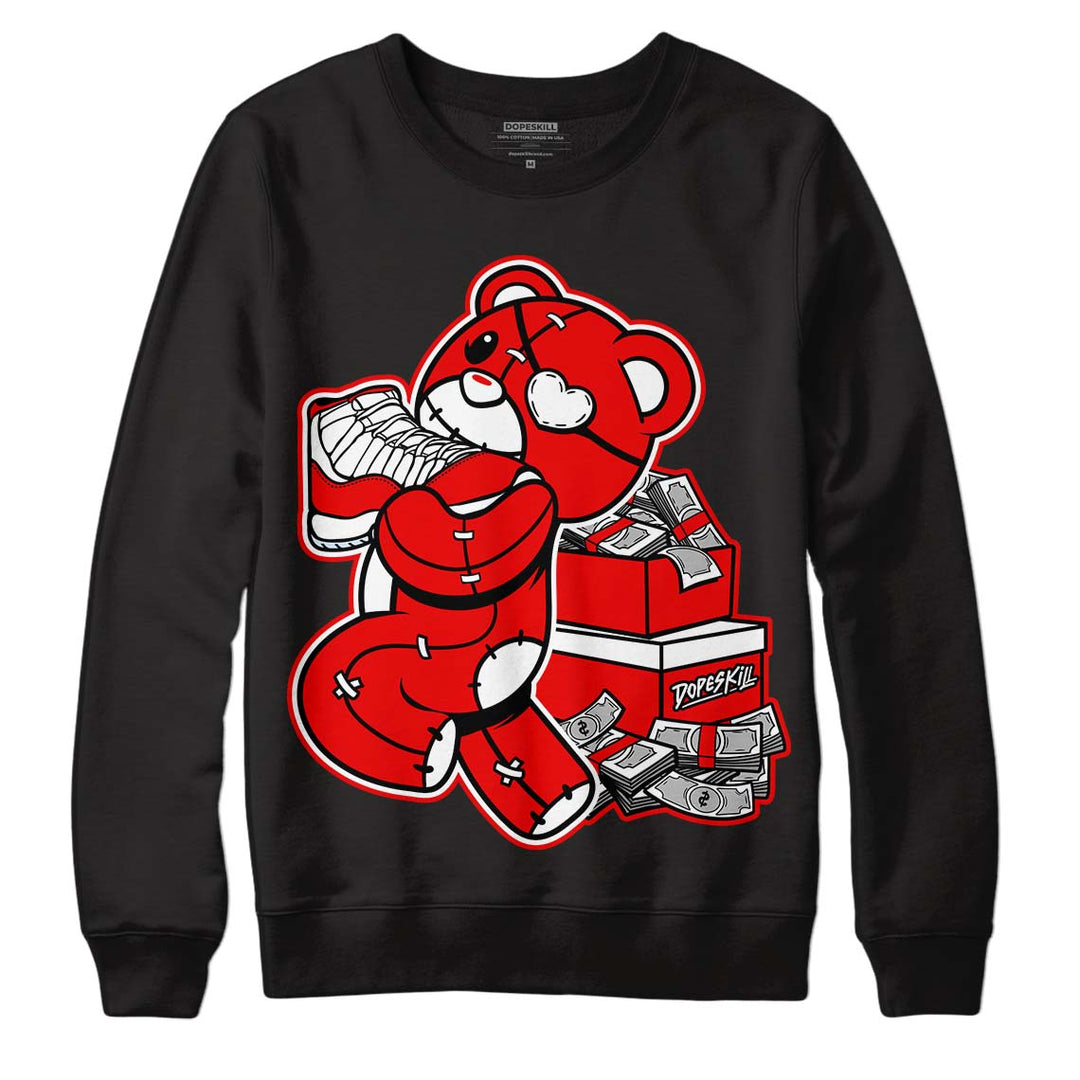 Cherry 11s DopeSkill Sweatshirt Bear Steals Sneaker Graphic