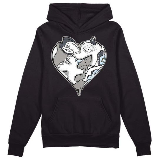 Cool Grey 6s DopeSkill Hoodie Sweatshirt Heart AJ 6 Graphic