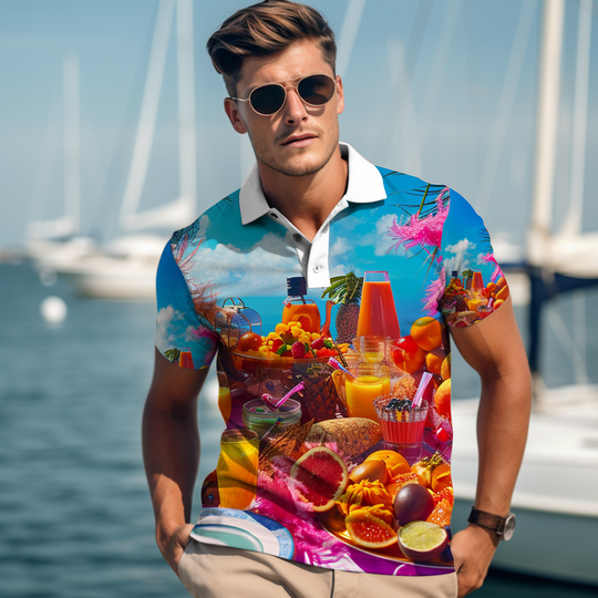 All-Over Print Men's Polo Shirt