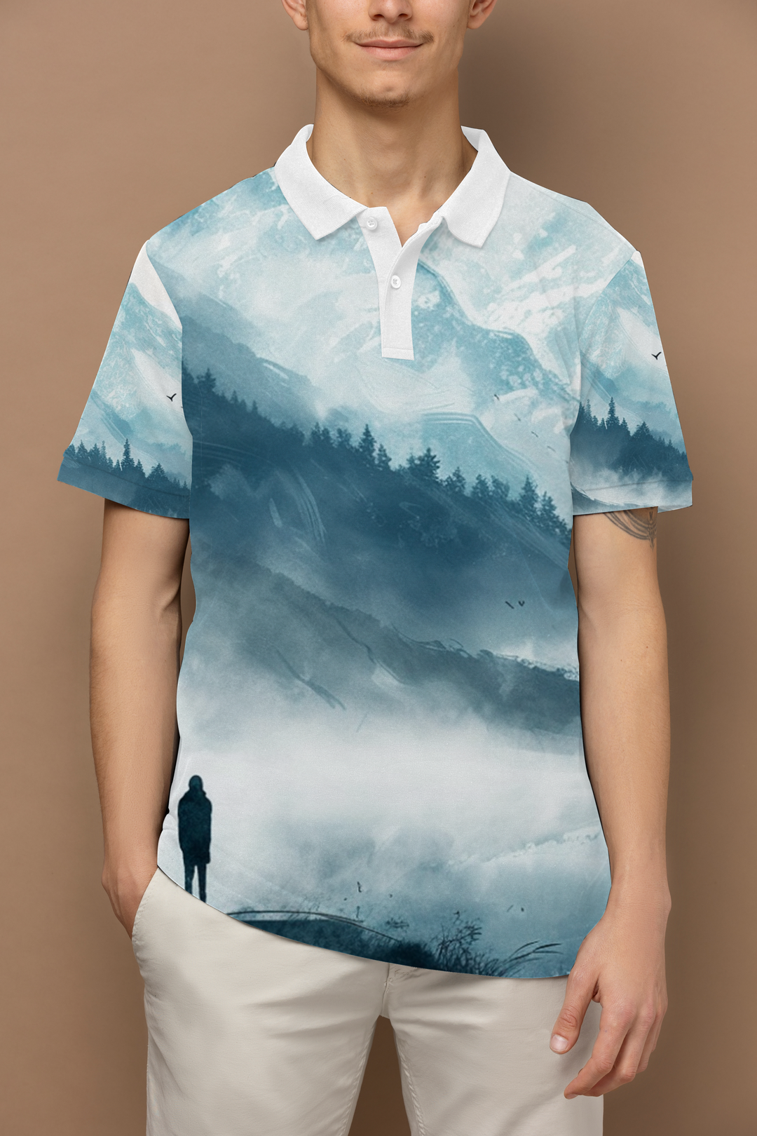 All-Over Print Men's Polo Shirt