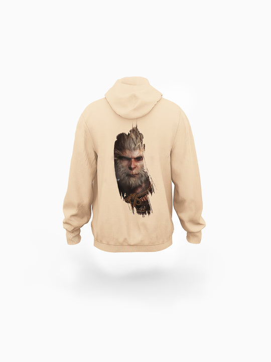 WuKong XII Khaki All-Over Print Men's Pullover Hoodie