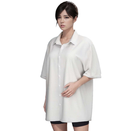 Personalized Women Men Satin Silk Shirt With Folding Sleeve - Archiify